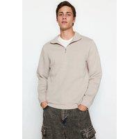WOVCOR Men's Men's Half-Zip Stand Collar Sweatshirt in Grey | Size: XL