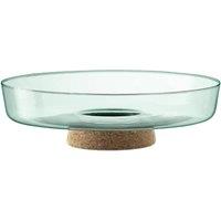 LSA Canopy Glass Planting Bowl Diameter 28cm with Cork Stem in Clear