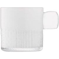 LSA Glass Tealight Holder with Handle 9cm Milk White