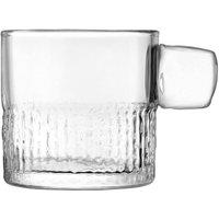 LSA Glass Tealight Holder with Handle 9cm Clear