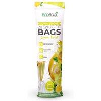 ECOBAG NOT ALL BAGS ARE EQUAL 20 Pack Lemon Scented Bin Liner - 20L - 24 Microns(420 x 760mm) in Yellow