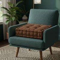 Snug City Teddy Fabric Square Booster Cushion Soft Seat Riser Pad Dining Chair in Chocolate | Size: 45 cm x 45 cm