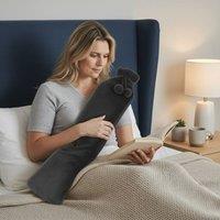 Snug City Soft Long Hot Water Bottle Perfect for Back Neck Leg Pain Relief in Grey