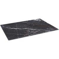 Harbour Housewares Glass Chopping Board - 40 x 30cm Marble Effect Kitchen Cutting Board in Black | Size: 40 x 30 cm
