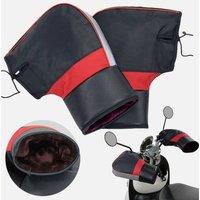 VOGREX 2x Motorcycle Bike Scooter Handlebar Gloves Hand Muffs in Black