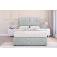 Sloomy Highbury Naples Divan Set 2 Drawers-26 Headboard in Silver | Size: Super King