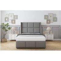 Sloomy Beaumont Dumfries Divan Set No Drawers-54 Wingback-Footboard in Light Grey | Size: Single