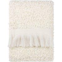 Yard Ulsmere Boucle Fringed Throw in Off-White | Size: 130 cm x 180 cm