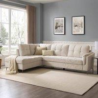 Home Detail Rose Left-Hand Corner Sofa in Beige | Size: 4 Person