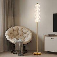 Harper Living Floor Lamp Gold, Bright Standing Lamp with Foot Switch 3 Colour Temps in Gold