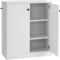 Costway 2-Door Storage Cabinet Buffet Cabinet w/ 3 Shelves Sideboard Kitchen in White