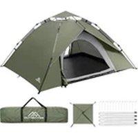 Havendro Instant Pop Up Camping Tent Hiking Waterproof Dome 3-4 Person in Green
