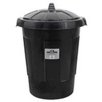 Havendro 80L Plastic Round Rubbish Bin Storage Waste With Lid in Black
