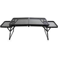 VOGREX Portable Folding Camping Table BBQ Storage Kitchen Outdoor in Black