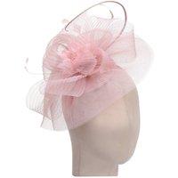 PEACH ACCESSORIES Women's Wired Loop & Feather Fascinator in Dusty Pink