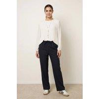 Blue Vanilla Women's Ivory Long Sleeve Pleated Top | Size: S/M