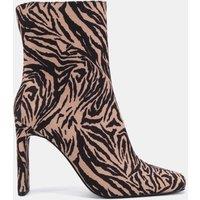 Novo Women's Wide Fit Kira Slim High Block Heel Square Toe Ankle Boot | Size: 5