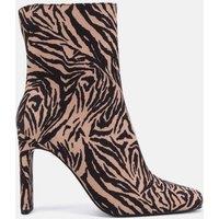 Novo Women's Wide Fit Kira Slim High Block Heel Square Toe Ankle Boot | Size: 6