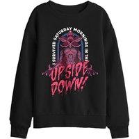 Stranger Things Demogorgon Survival Kids Sweatshirt, Black | Size: 7-8 Years