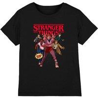 Stranger Things Final Stand Comic Kids T-Shirt, Black | Size: 7-8 Years