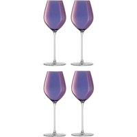 LSA Aurora 285ml Champagne Tulip Glass Set of 4 Violet in Purple