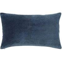 CHRISTY Luxury Filled Velvet 'Jaipur' Rectangle Cushions in Dark Navy | Size: 30 cm x 50 cm