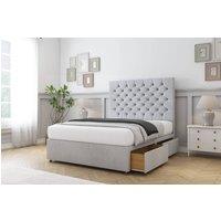 Sloomy Mayfair Naples Divan Set 2 Drawers-54 Headboard in Silver | Size: Double