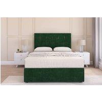 Sloomy Highbury Plush Divan Set 2 Drawers-54 Headboard in Emerald | Size: Small Single