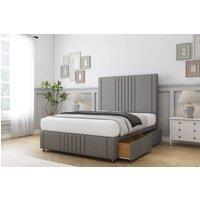 Sloomy Harrington Dumfries Divan Set 2 Drawers-54 Headboard-Footboard in Light Grey | Size: Small Single
