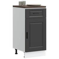 Berkfield Home Kitchen Base Cabinet Porto Black Engineered Wood