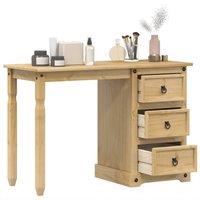 Berkfield Home Dressing Table Corona 110x50x75 cm Solid Wood Pine in Brown | Size: 110 x 50 x 75 cm