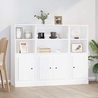 Berkfield Home Highboards 3 pcs White Engineered Wood