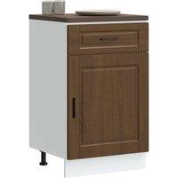 Berkfield Home Kitchen Base Cabinet Porto Brown Oak Engineered Wood