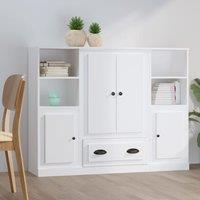 Berkfield Home Highboards 3 pcs White Engineered Wood