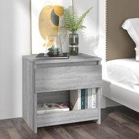 Berkfield Home Bedside Cabinet Grey Sonoma 40x30x39 cm Engineered Wood | Size: 40 x 30 x 39 cm