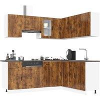 Berkfield Home 11 Piece Kitchen Cabinet Set Porto Smoked Oak Engineered Wood in Brown