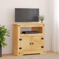 Berkfield Home Console Table Mexican Pine Corona Range 80x43x78 cm in Brown | Size: 80 x 43 x 78 cm