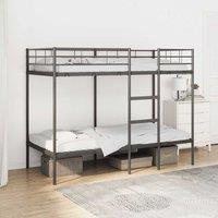 Berkfield Home Bunk Bed without Mattress Black 90x200 cm Steel