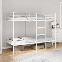 Berkfield Home Bunk Bed without Mattress White 90x200 cm Steel