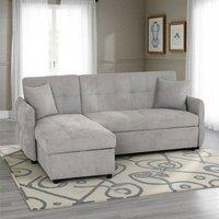 Seconique Chelsea Corner Sofa Bed in Light Grey