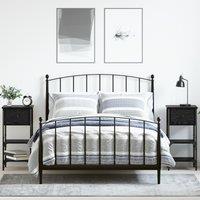 Berkfield Home Bedside Cabinets 2 pcs Black Oak 34x36x70 cm Engineered Wood in Brown | Size: 34 x 36 x 70 cm