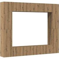 Berkfield Home Wall Mounted TV cabinets 8 pcs Artisan Oak Engineered Wood in Brown