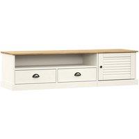 Berkfield Home TV Cabinet VIGO White 156x40x40 cm Solid Wood Pine | Size: 156 x 40 x 40 cm