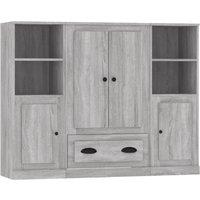 Berkfield Home Highboards 3 pcs Grey Sonoma Engineered Wood