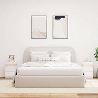 Berkfield Home Beautiful Bedside Cabinets with LED Lights 2 pcs White 35x39x55 cm | Size: 35 x 39 x 55 cm