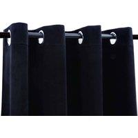 Berkfield Home Elegant Blackout Curtains with Rings 2 pcs Velvet Black 140x225 cm