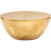 Berkfield Home Coffee Table Hammered Aluminium 70x30 cm Brass in Gold