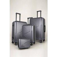 JLY 4 Piece Hard Shell Luggage Suitcase Set | 14'/20'/24'/28' Suitcases in Dark Grey
