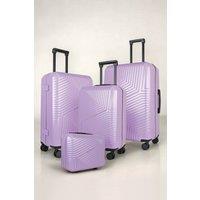 JLY 4 Piece Hard Shell Luggage Suitcase Set | 14'/20'/24'/28' Suitcases in Lilac