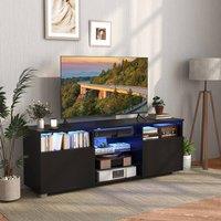 Costway TV Stand Console Table for 65 inch TV Modern Entertainment Center in Black